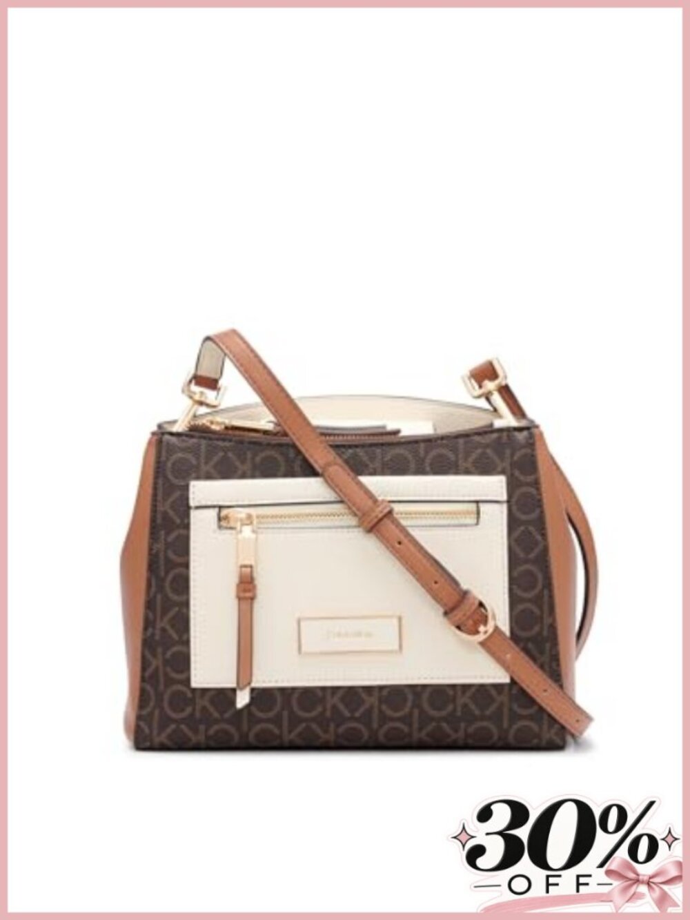 Calvin Klein Hadley Triple Compartment Crossbody Bag PVC Designer